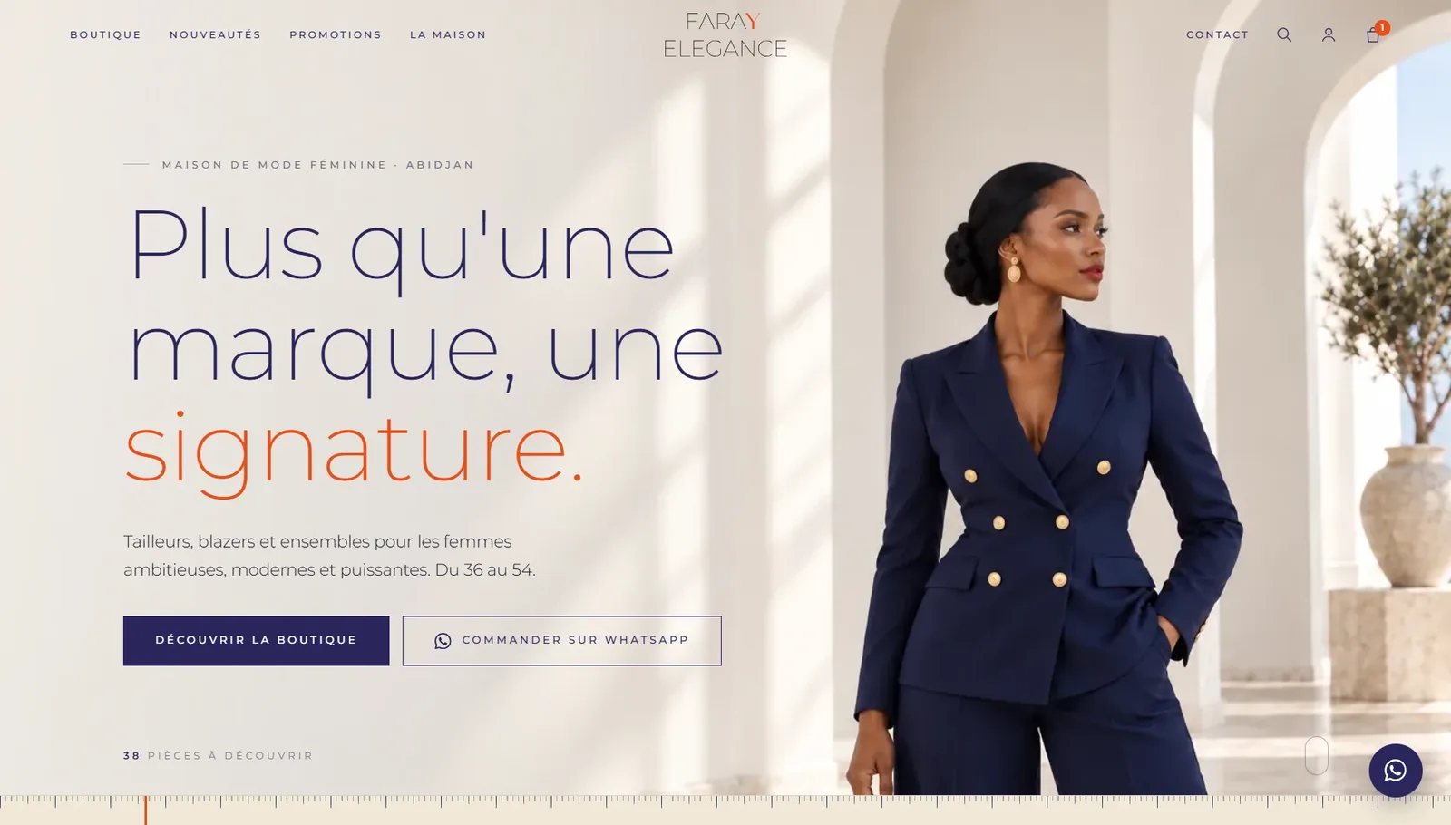 Site web Faray Elegance