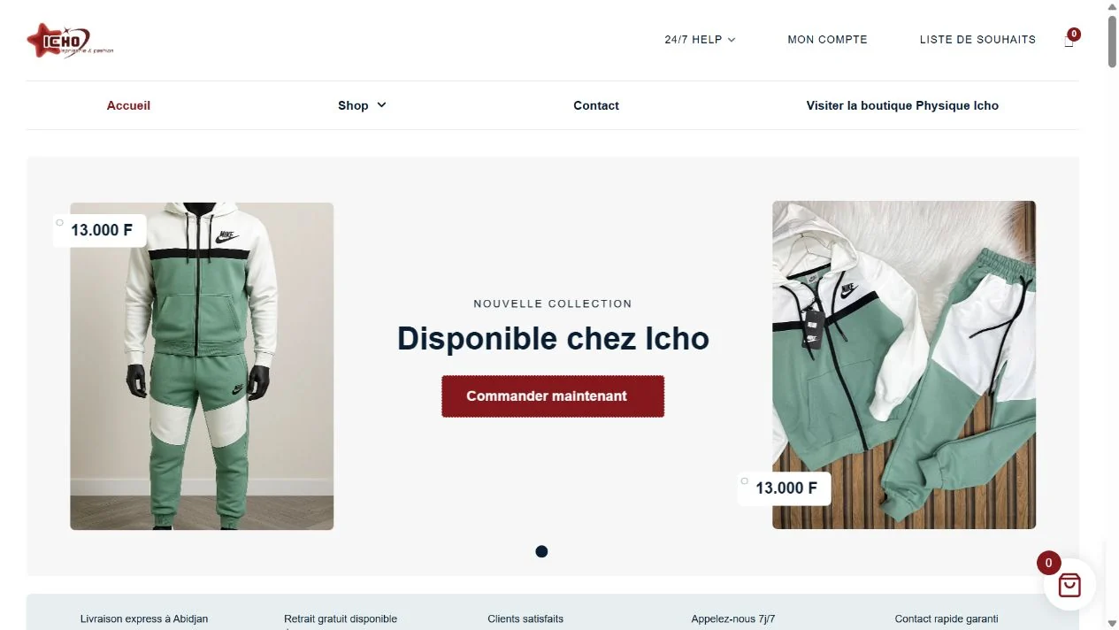 Site web Icho Fashion