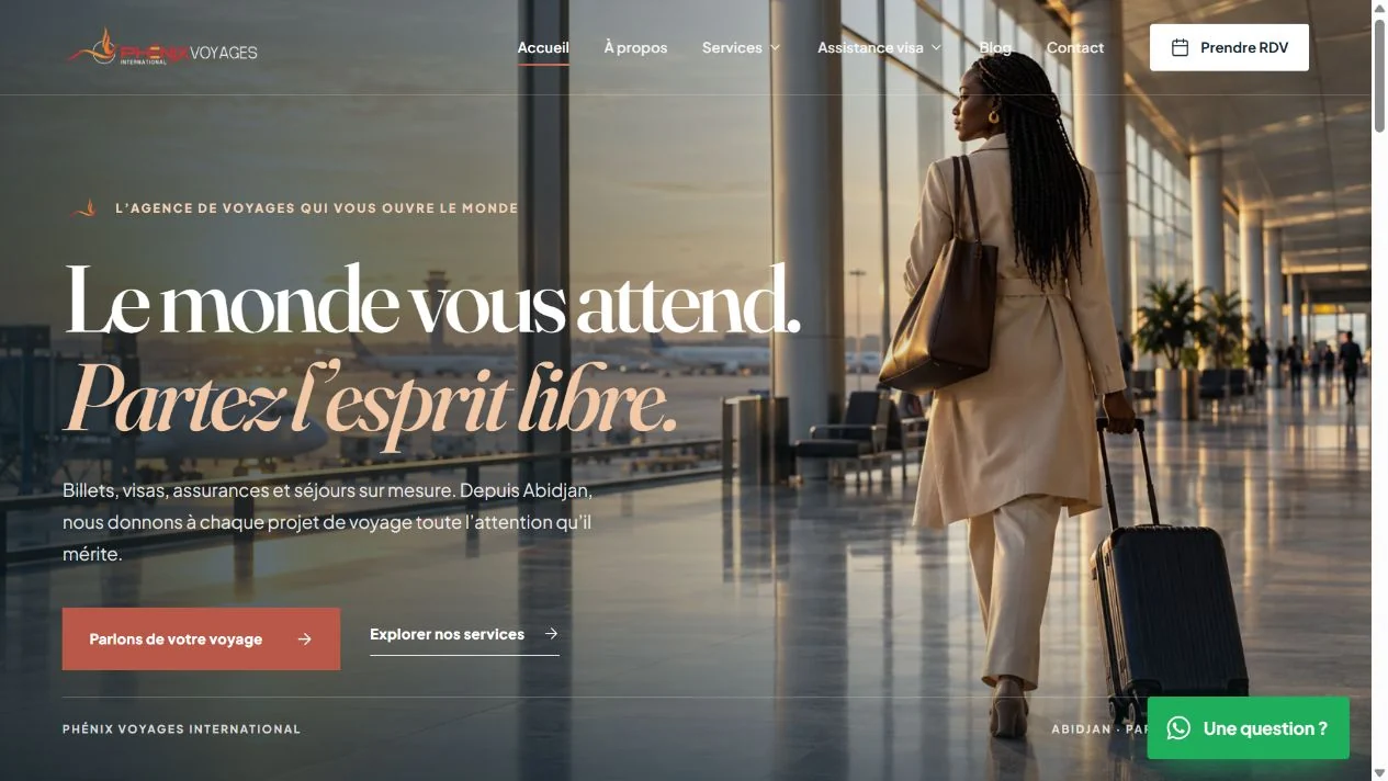 Site web Phénix Voyages